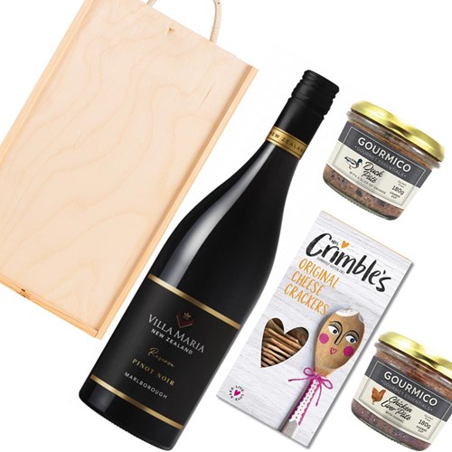 Villa Maria Pinot Noir Reserve, Marlborough, 75cl Red Wine And Pate Gift Box
